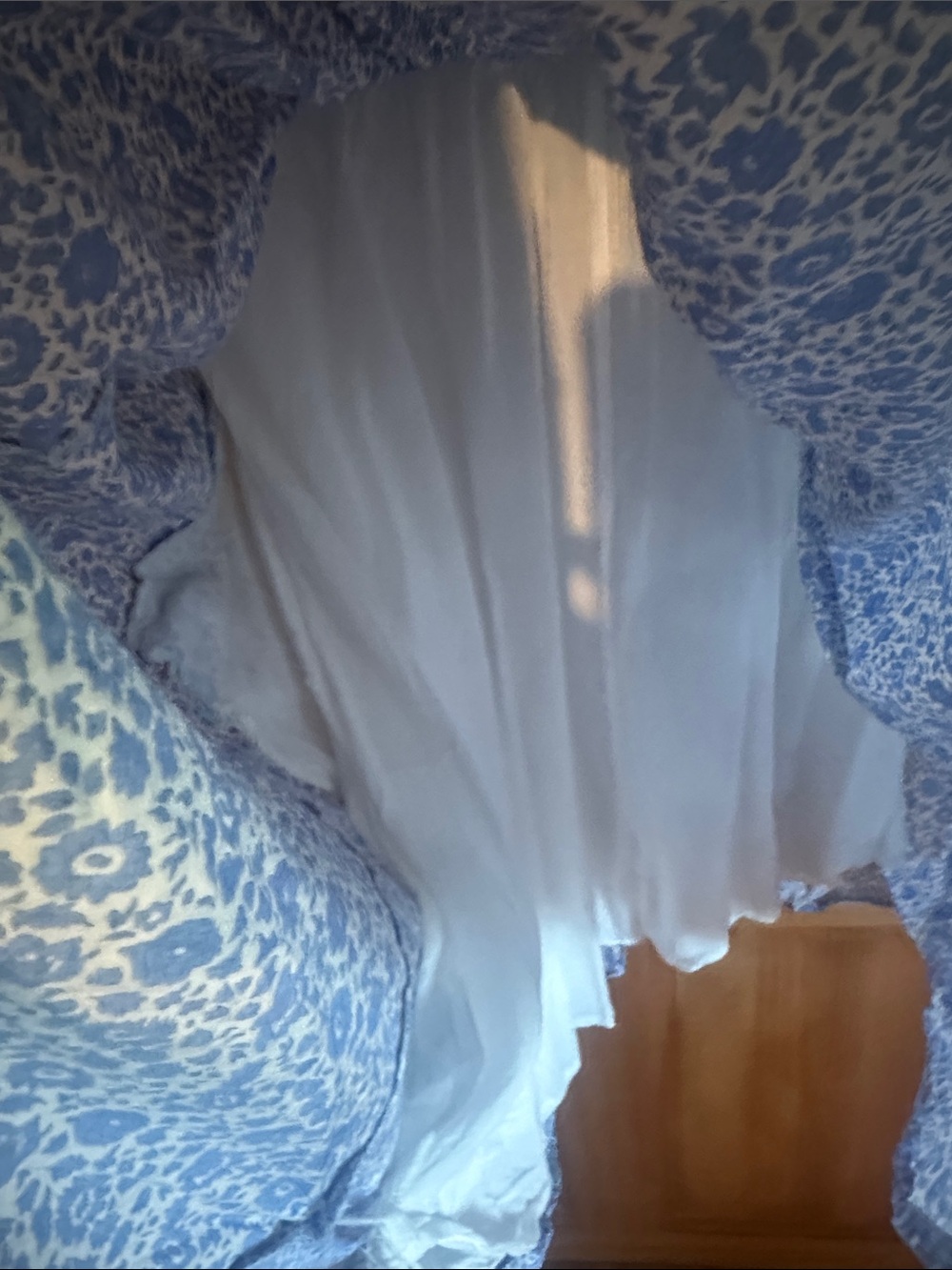 J. Crew Liberty London Light Blue Floral Long Sleeve Dress - Picture 8 of 9